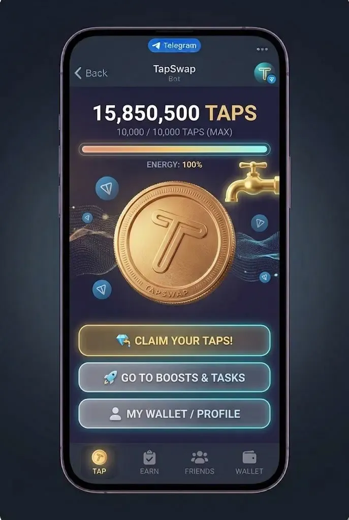 تپ سواپ (TapSwap) | صرافی کیف پول من