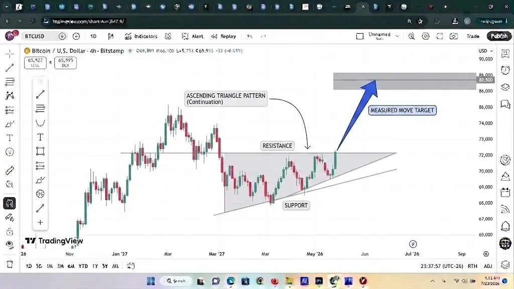 مثلث صعودی | Ascending Triangle | صرافی کیف پول من