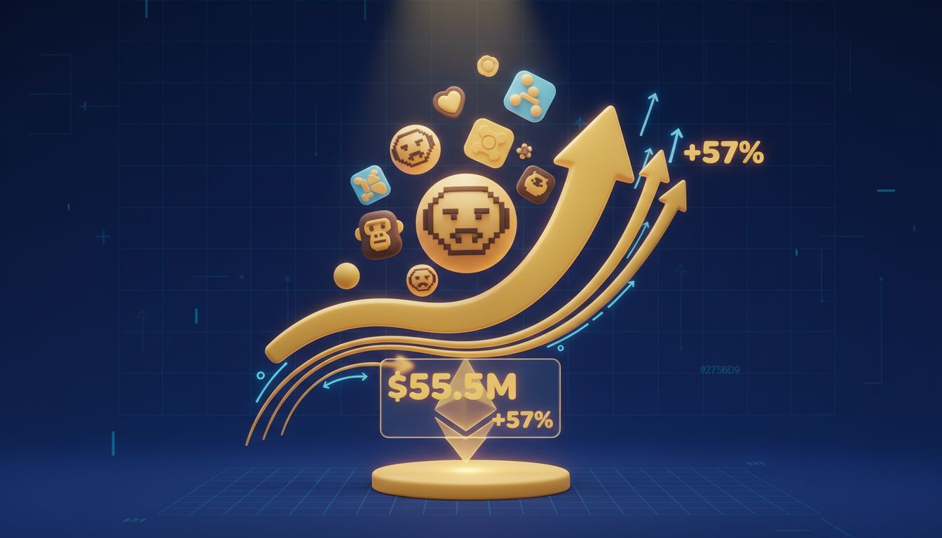 افزایش ۵۷ درصدی فروش NFTها به ۵۵.۵ میلیون دلار؛ اتریوم پیشتاز بازار
