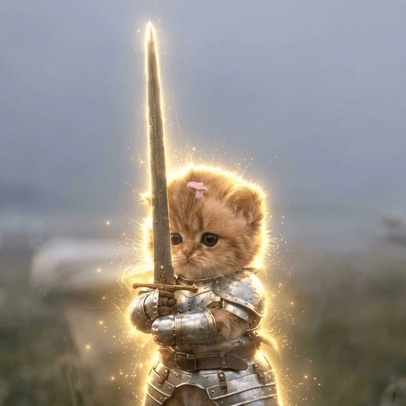 cat wif sword
