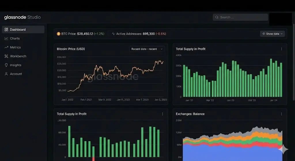 پلتفرم گلس نود (Glassnode) | صرافی کیف پول من