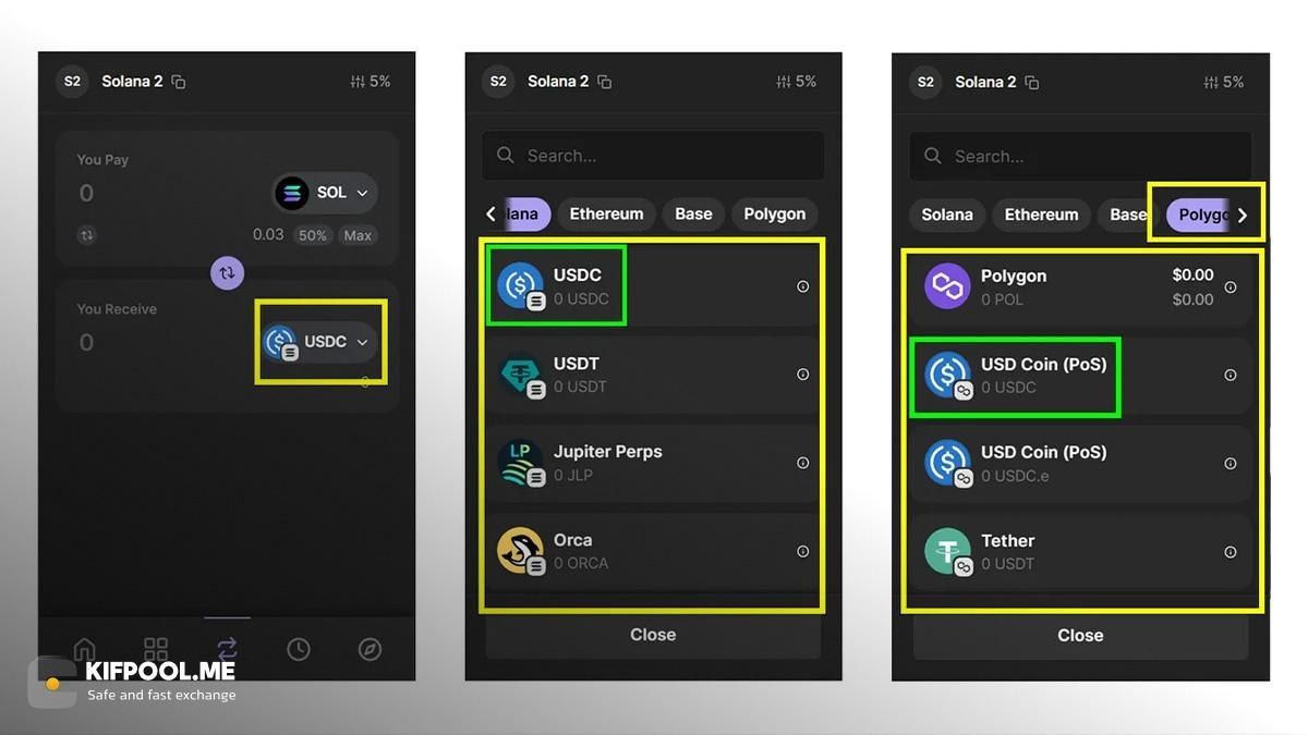 ارزها و شبکه ها در کیف پول فانتوم