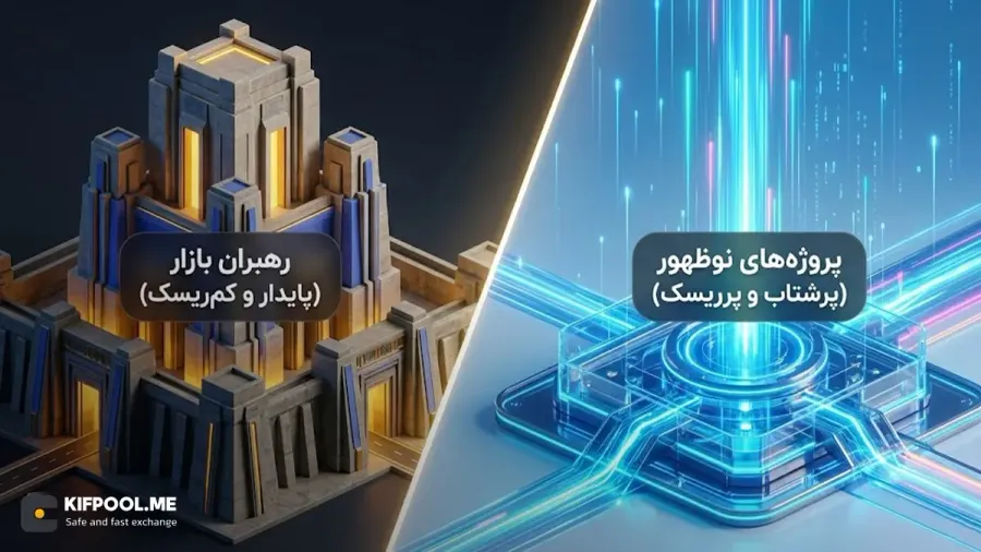 وضعیت سهم بازار و میزان پذیرش کاربران در پروژههای مختلف | صرافی کیف پول من