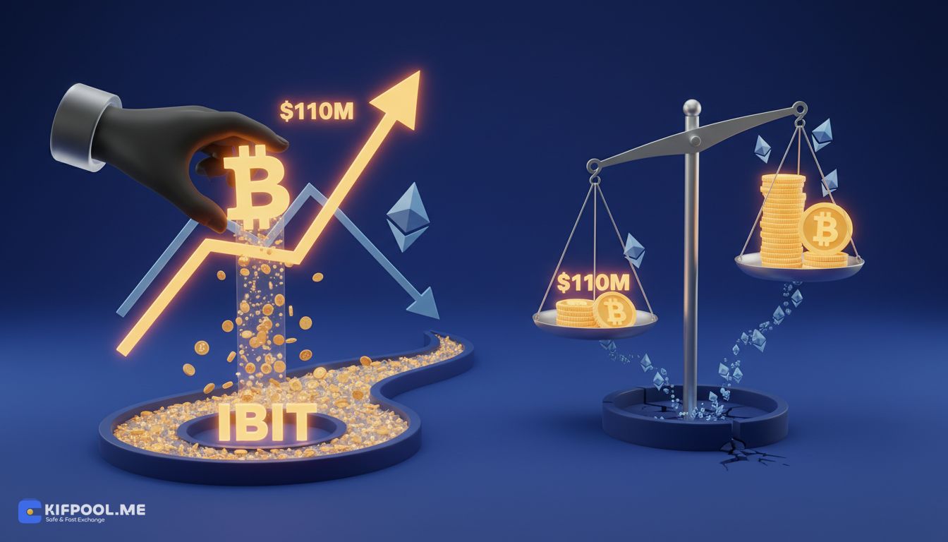 ورود ۱۱۰ میلیون دلار سرمایه به ETF بیت‌کوین تنها از طریق بلک‌راک