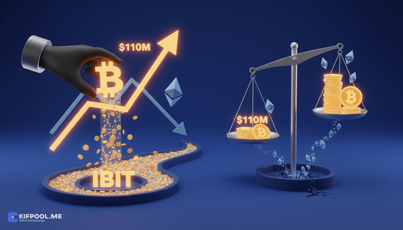 ورود ۱۱۰ میلیون دلار سرمایه به ETF بیت‌کوین تنها از طریق بلک‌راک