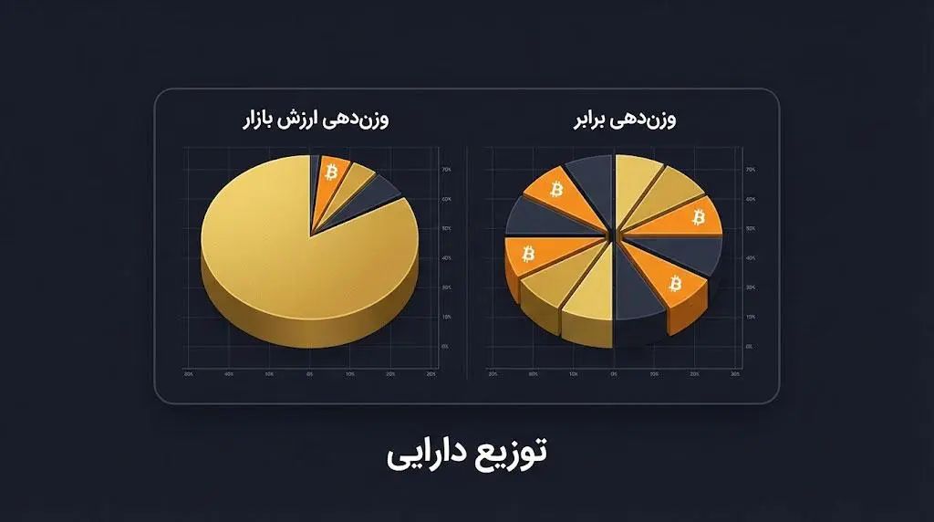 نحوه توزیع دارایی و استراتژی وزن&zwnj;دهی در سبد سرمایه | کیف پول من