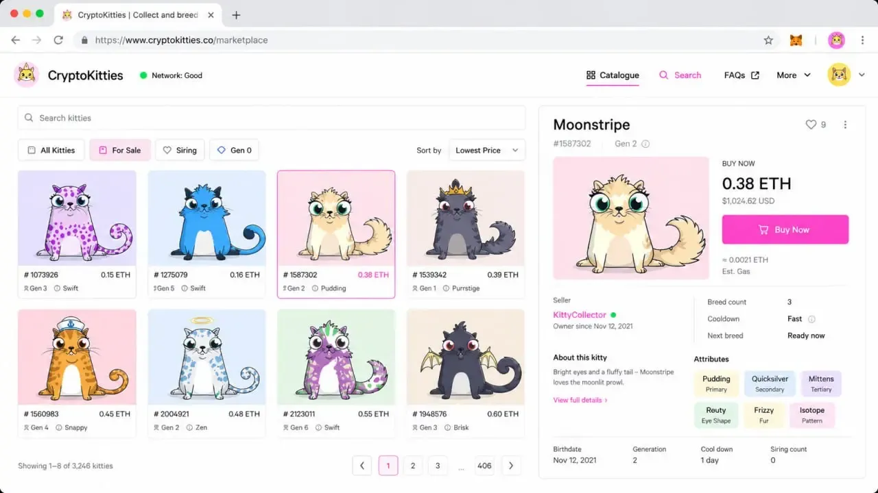 ورود به بازار (Marketplace) و خرید اولین گربه مجازی | صرافی کیف پول من