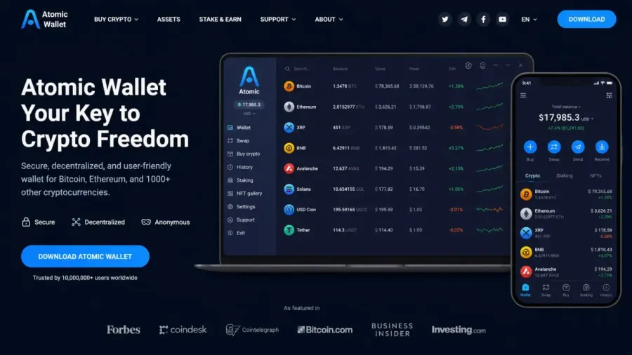 اتمیک ولت - Atomic Wallet | صرافی کیف پول من