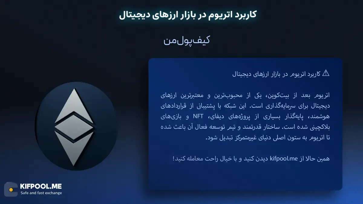 کاربرد اتریوم در بازار ارزهای دیجیتال | خرید و فروش ETH| خرید سریع ارز اتریوم| صرافی ارز دیجیتال کیف پول من