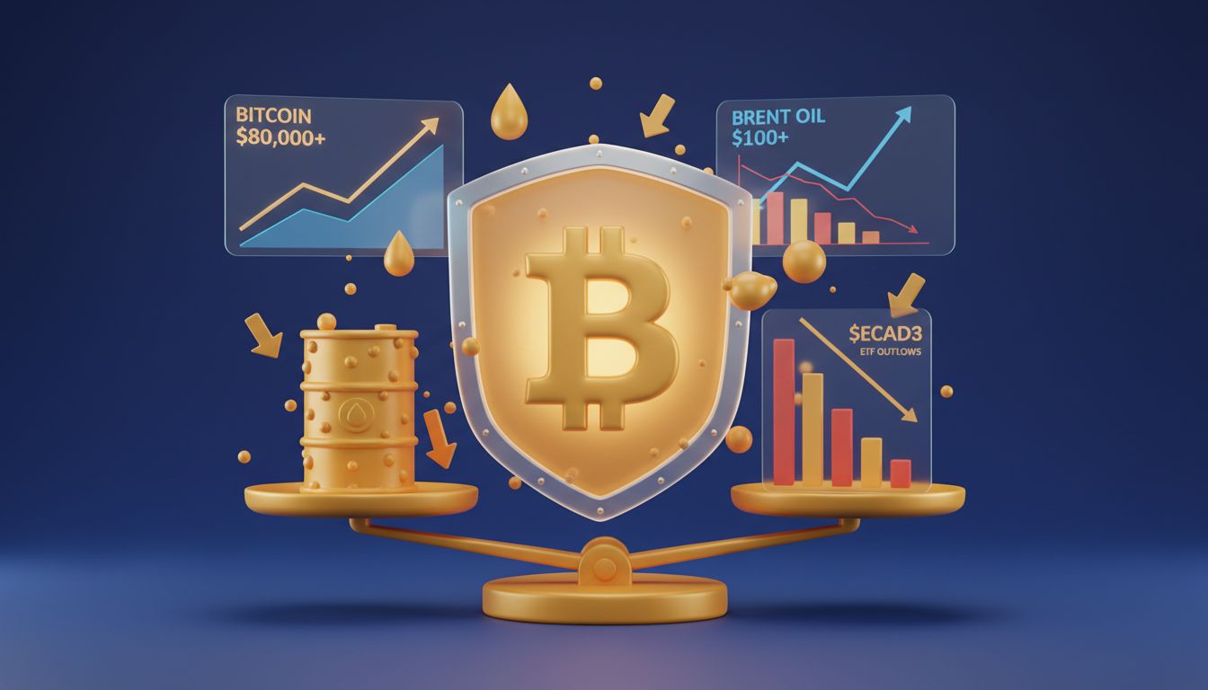 مقاومت قیمت بیت کوین در برابر خروج سرمایه از ETFها و افزایش قیمت نفت