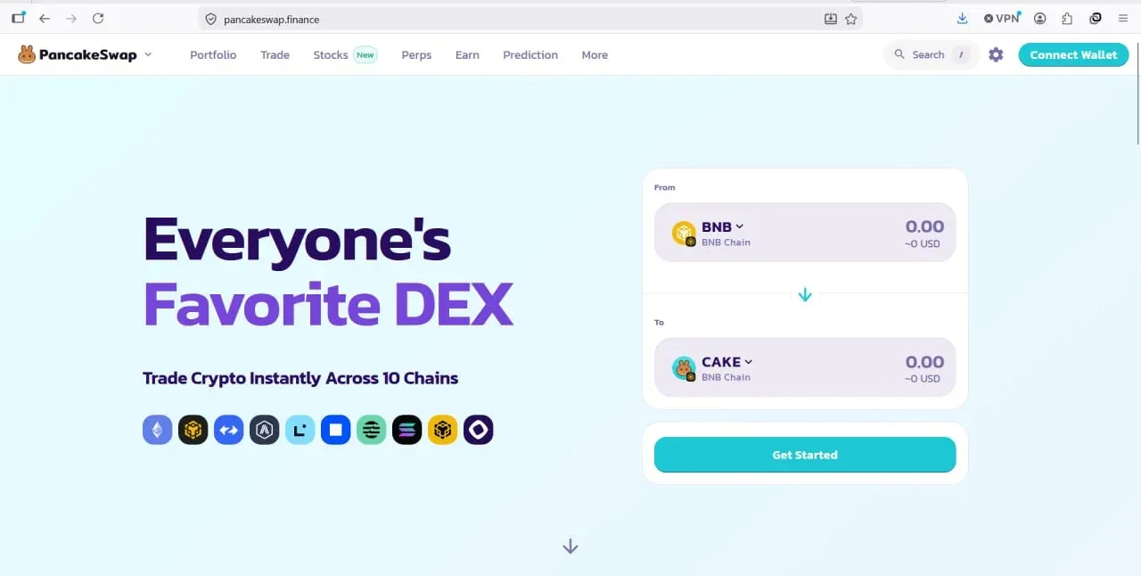 پنکیک‌سواپ (PancakeSwap): معاملاتی سریع و ارزان در بایننس اسمارت چین (BNB Chain) | کیف پول من