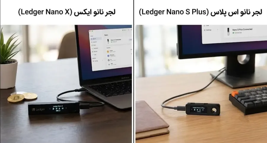 لجر نانو ایکس و لجر نانو اس پلاس (Ledger Nano X & S Plus) | صرافی کیف پول من