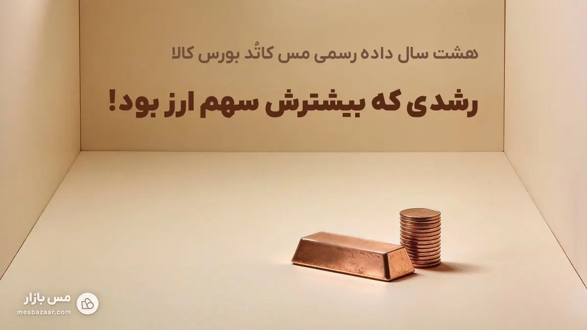 هشت سال داده رسمی مس کاتد بورس کالا؛ رشدی که بیشترش سهم ارز بود