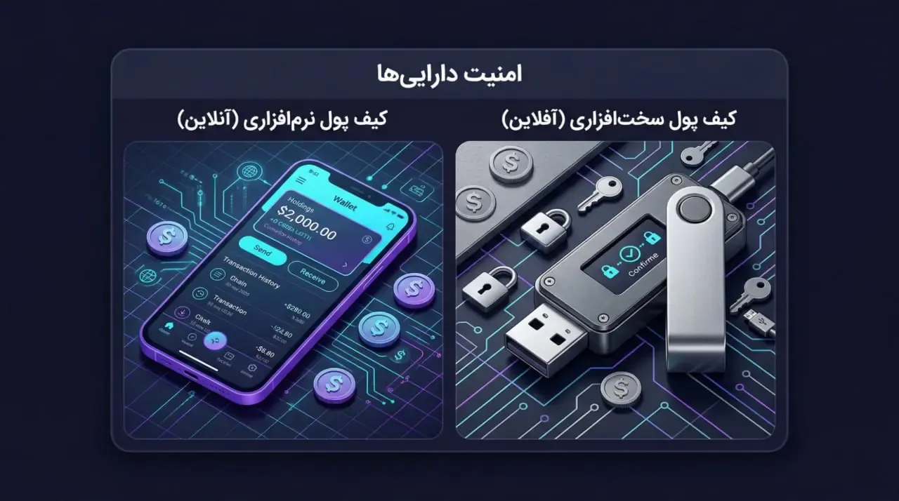 بهترین کیف پول‌های سخت‌افزاری و نرم‌افزاری برای ذخیره امن پینات | کیف پول من