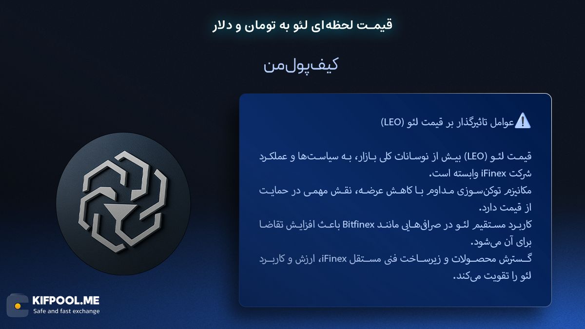 عوامل تاثیرگذار بر قیمت لئو (LEO) | صرافی کیف پول من