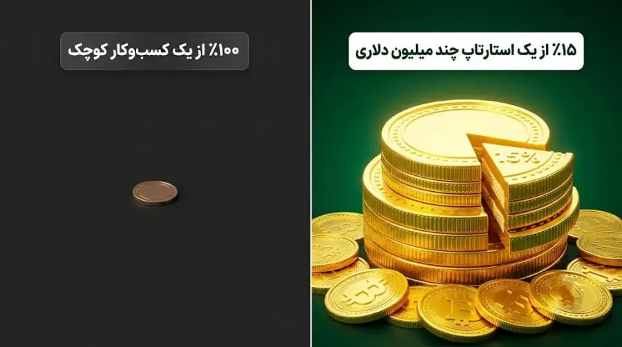 سرمایه گذاران خطرپذیر معمولا چند درصد از یک شرکت را تصاحب میکنند؟ | صرافی کیف پول من