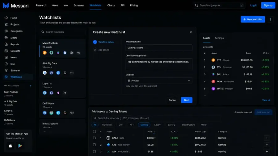 ساخت و مدیریت Watchlists اختصاصی برای زیر نظر گرفتن داراییها | صرافی کیف پول من