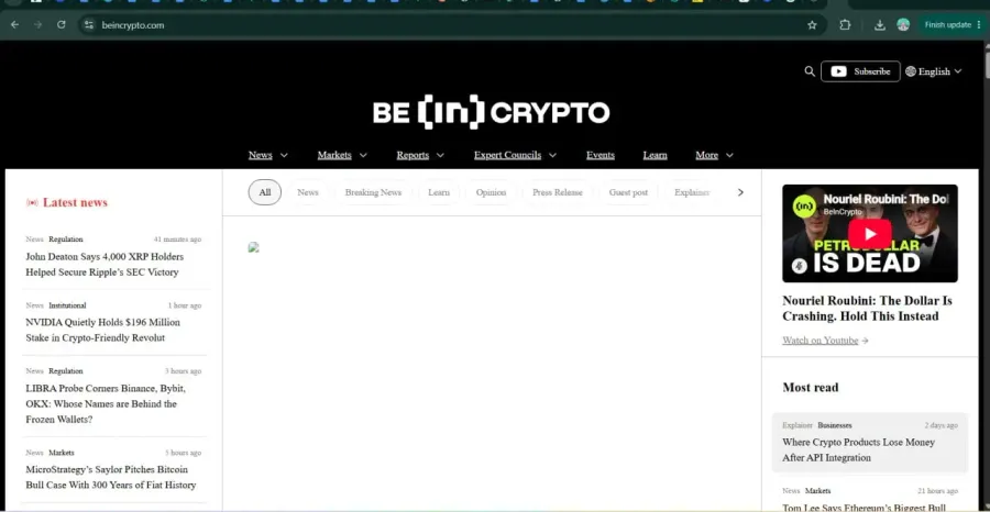 Be In Crypto | پوشش بیطرفانه و سریع اخبار اقتصاد کلان | صرافی کیف پول من