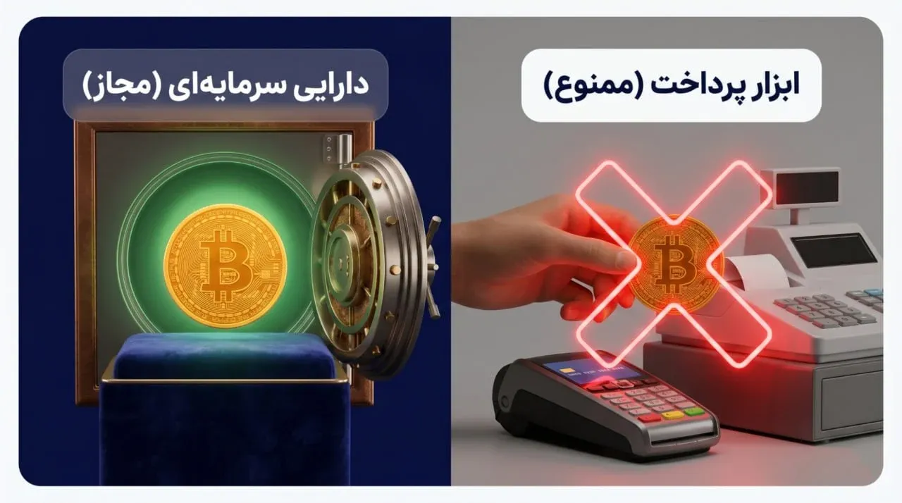 مبانی قانونی: آیا ارز دیجیتال در ایران قانونی است؟ | صرافی کیف پول من
