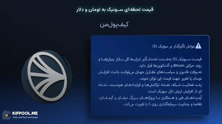 عوامل تاثیرگذار بر سونیک (S) | صرافی کیف پول من