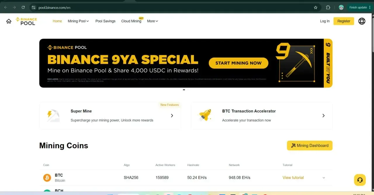 استخر بایننس (Binance Pool) | صرافی کیف پول من