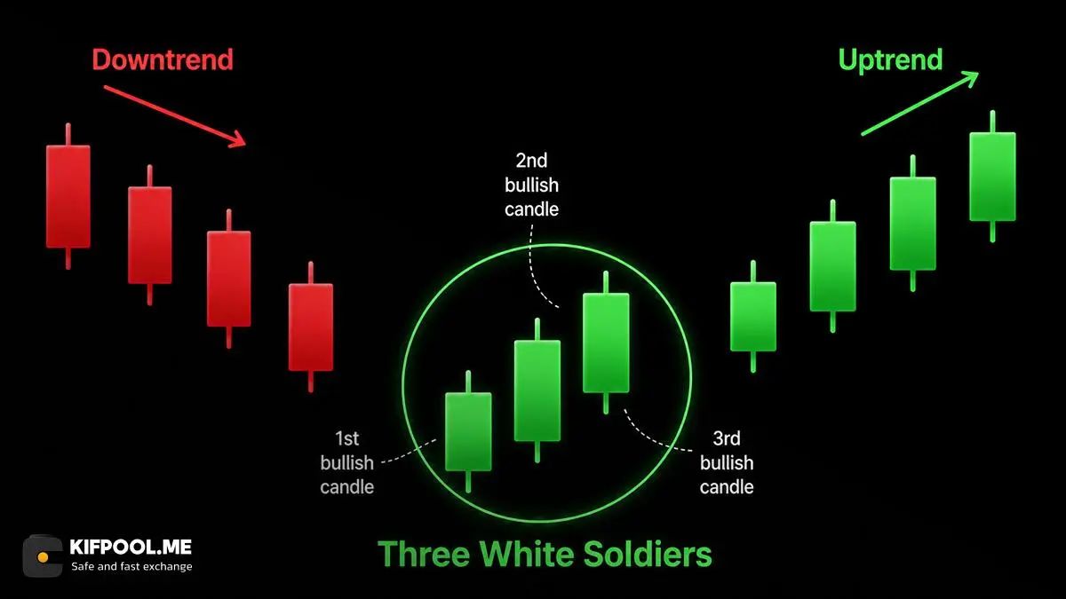 الگوی سه سرباز سفید Three White Soldiers | کیف پول من