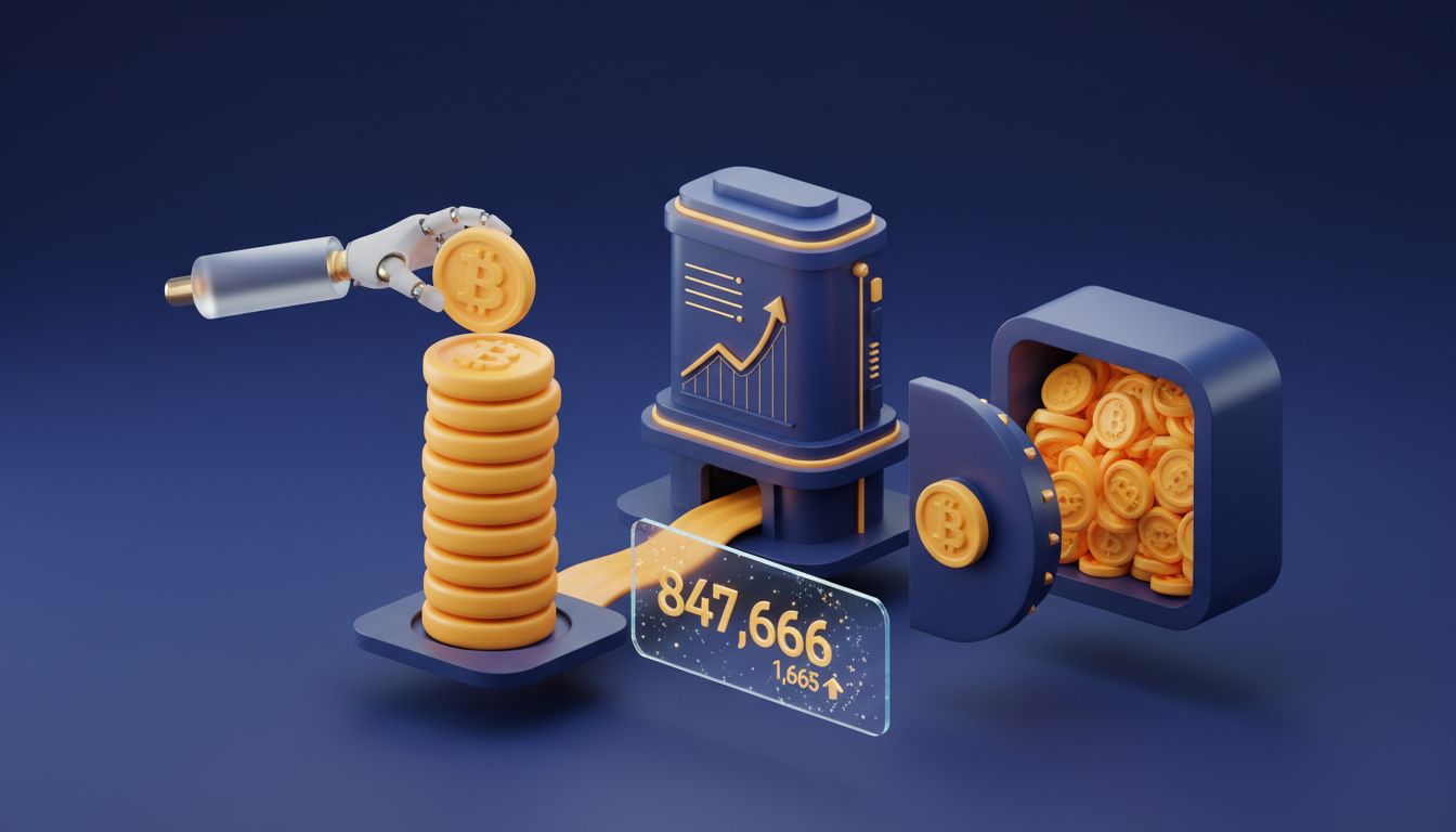 استراتژی با خرید ۱,۶۶۵ بیت‌کوین دیگر، ذخایر خود را به ۸۴۷,۶۶۶ واحد رساند