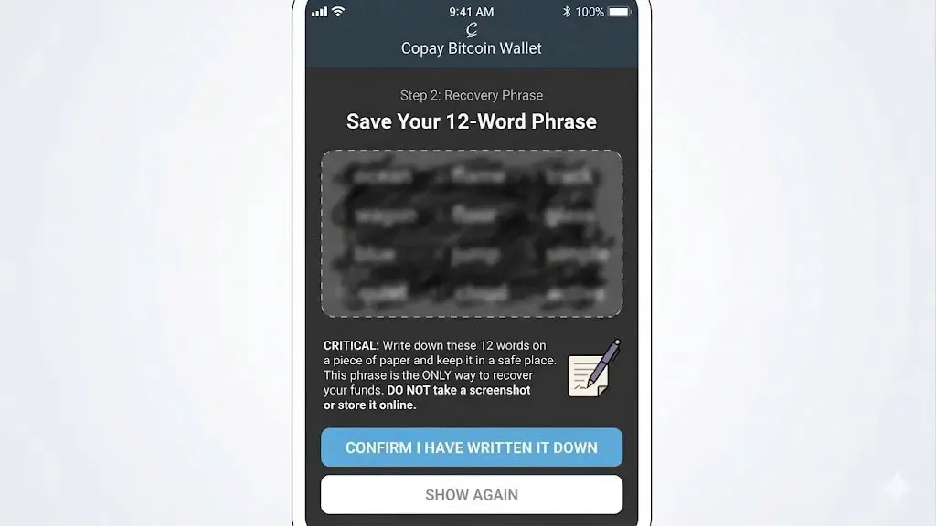 ساخت کیف پول جدید و یادداشت کلمات بازیابی Seed Phrase | صرافی کیف پول من