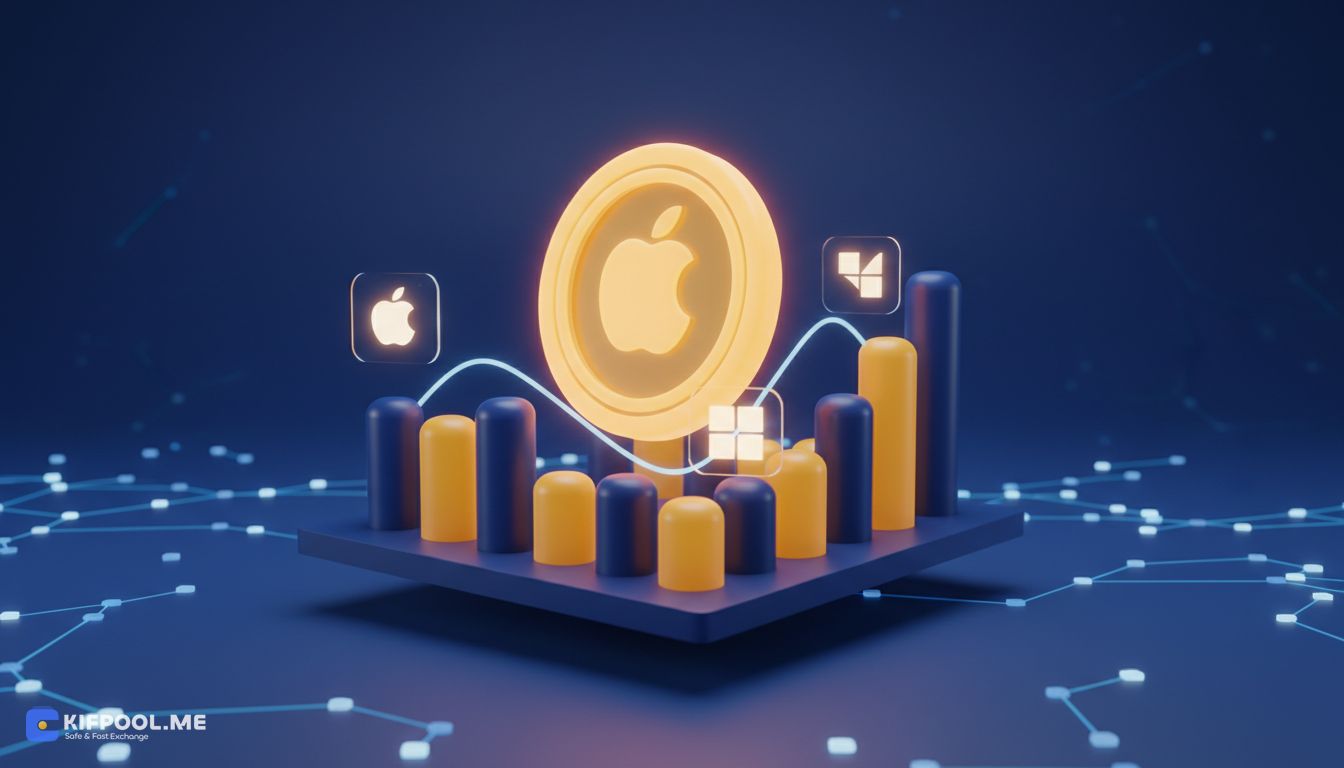 ارزش بازار سهام توکنیزه شده به ۳.۸۴ میلیارد دلار رسید؛ اپل و مایکروسافت در بلاکچین