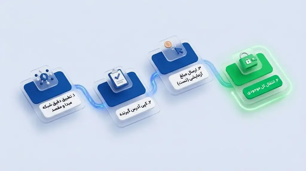نحوه برداشت دارایی از صرافی و انتقال امن آن به کیف پول شخصی | صرافی کیف پول من