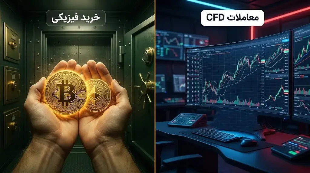 تفاوت کلیدی معامله CFD با خرید فیزیکی و مستقیم دارایی | صرافی کیف پول من