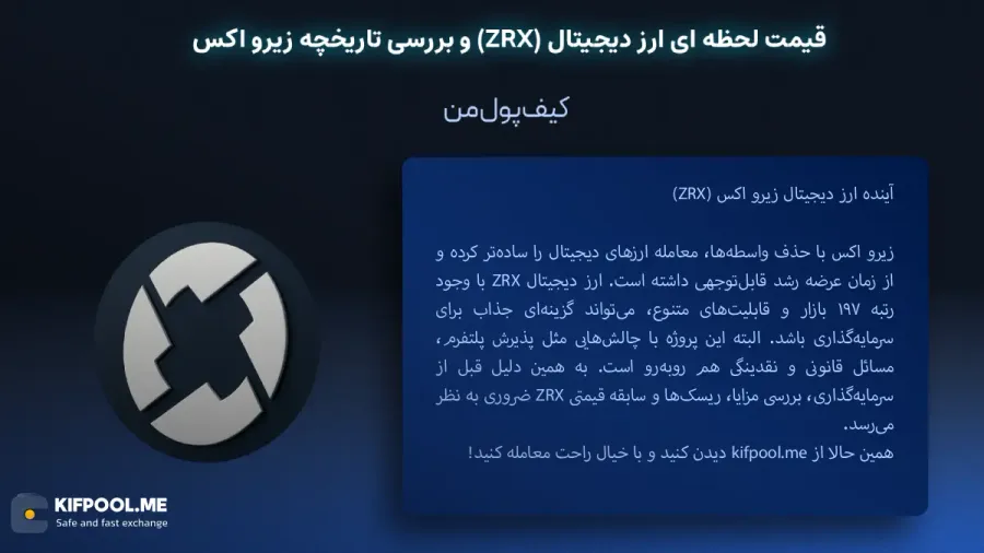 خرید ارز دیجیتال ZRX |بهترین صرافی ارز دیجیتال|ترید ارز دیجیتال ZRX|قیمت ارز ZRX| خرید ارز دیجیتال ZRX بدون محدودیت | خرید آنی ارز ZRX| صرافی کیف پول من
