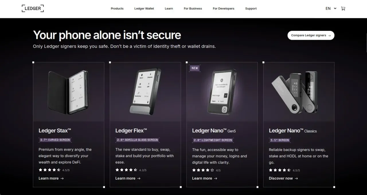 خانواده Ledger | صرافی کیف پول من