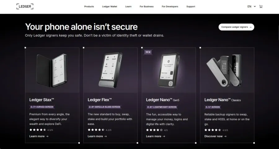 خانواده Ledger | صرافی کیف پول من