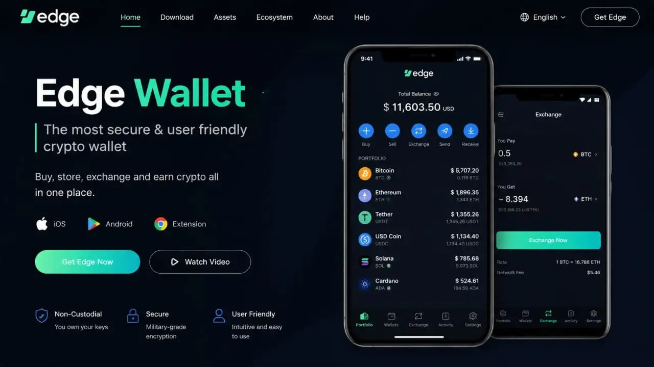 اج ولت - Edge Wallet | صرافی کیف پول من