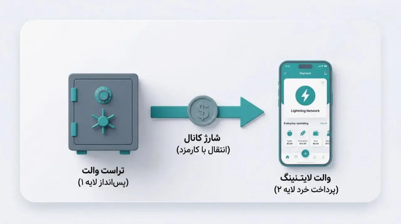 آیا تراست والت (Trust Wallet) از شبکه لایتنینگ پشتیبانی می‌کند؟ | صرافی کیف پول من