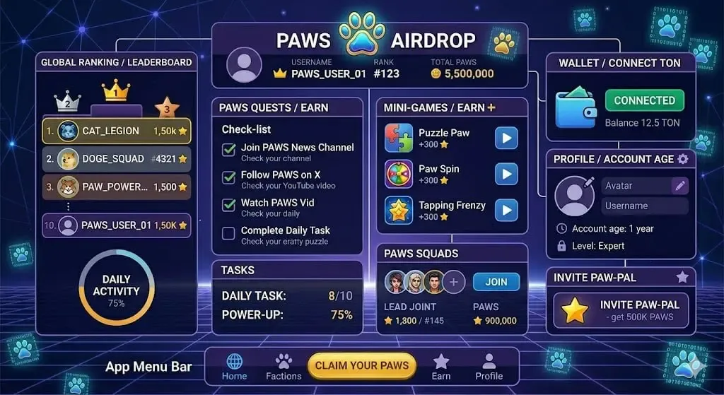 PAWS | صرافی کیف پول من