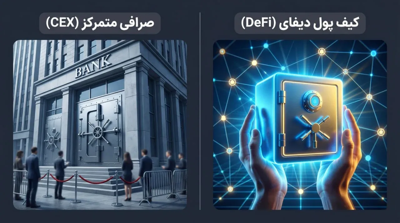 تفاوت کیف پول دیفای با کیف پول‌های معمولی و صرافی‌ها در چیست؟ | کیف پول من