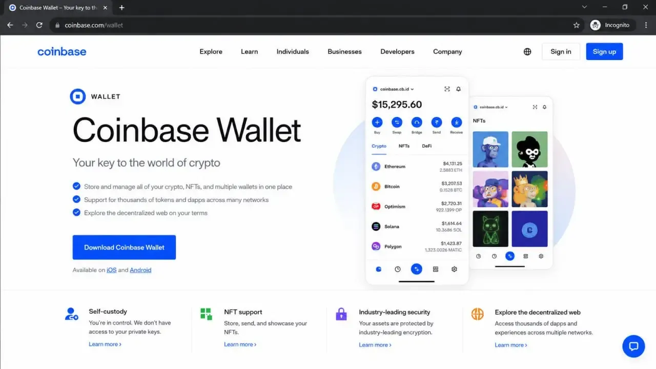 Coinbase Wallet | صرافی کیف پول من