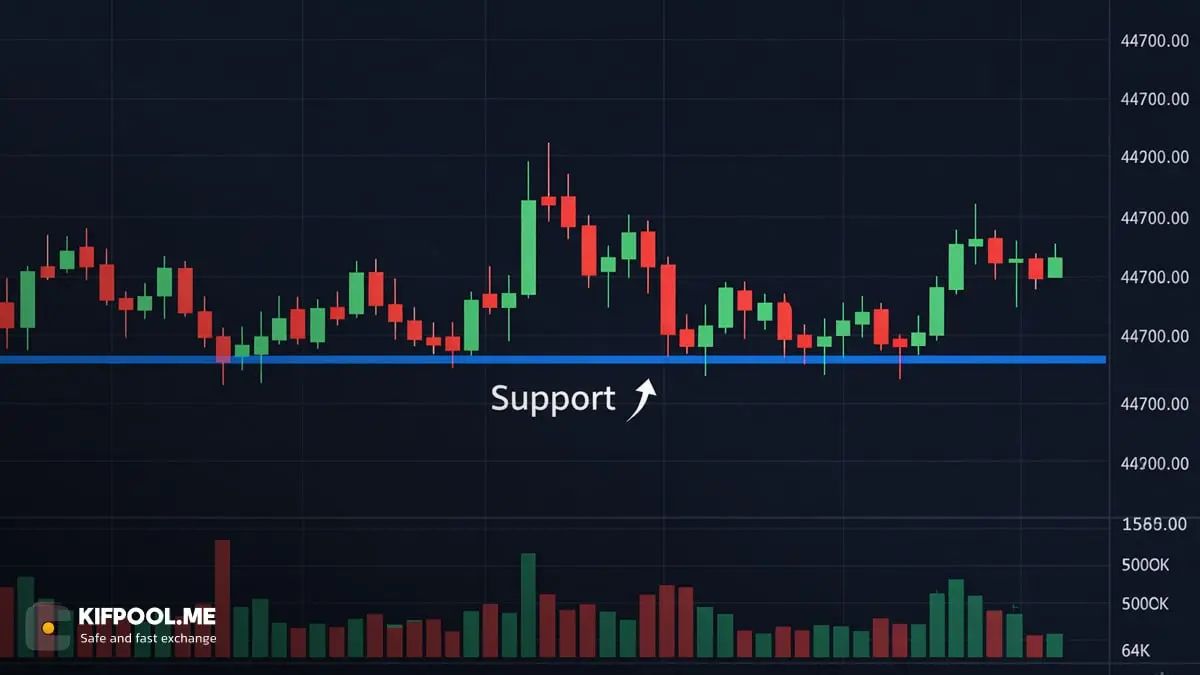 سطح حمایت (Support) یا کف قیمت | صرافی کیف پول من