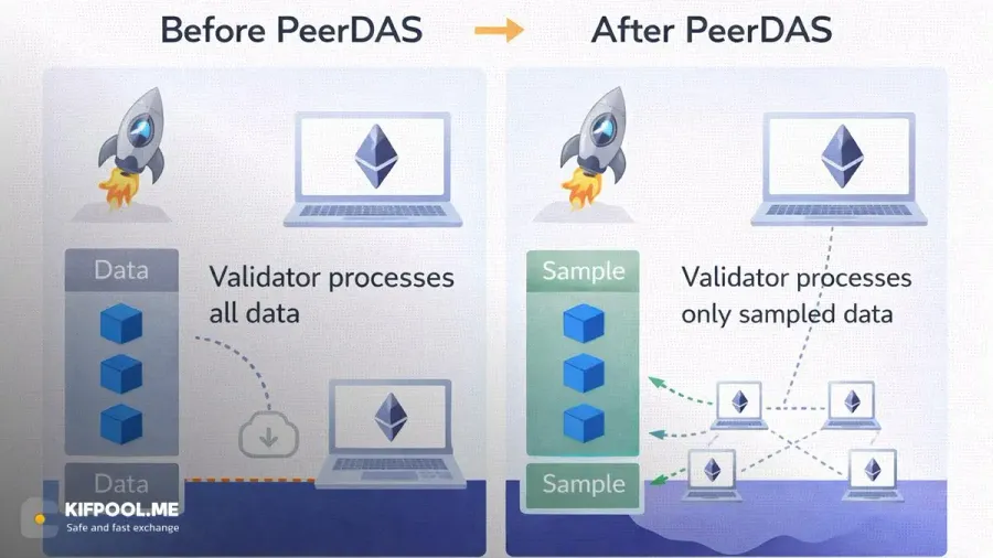 تفاوت PeerDAS با روشهای قدیمی اعتبارسنجی | صرافی کیف پول من