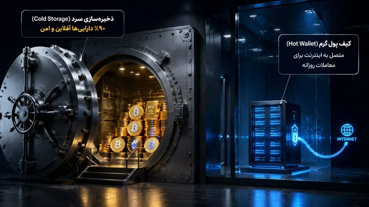 امنیت پلتفرم و اهمیت استفاده از ذخیره‌سازی سرد یا Cold Storage برای دارایی‌ها | کیف پول من