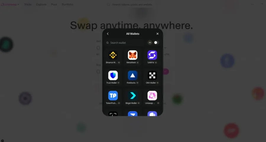 آموزش گامبهگام کار با صرافی Uniswap | صرافی کیف پول من