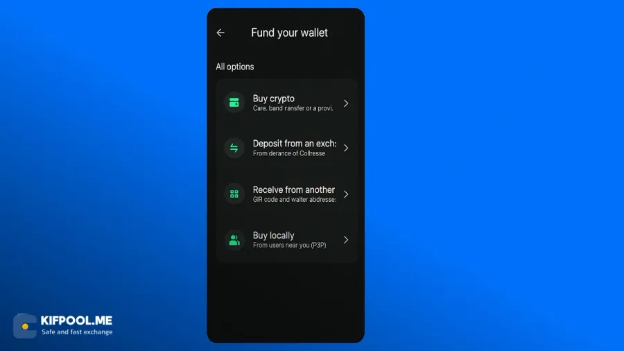 واریز ارز دیجیتال به تراست ولت | صرافی ارز دیجیتال کیف پول من