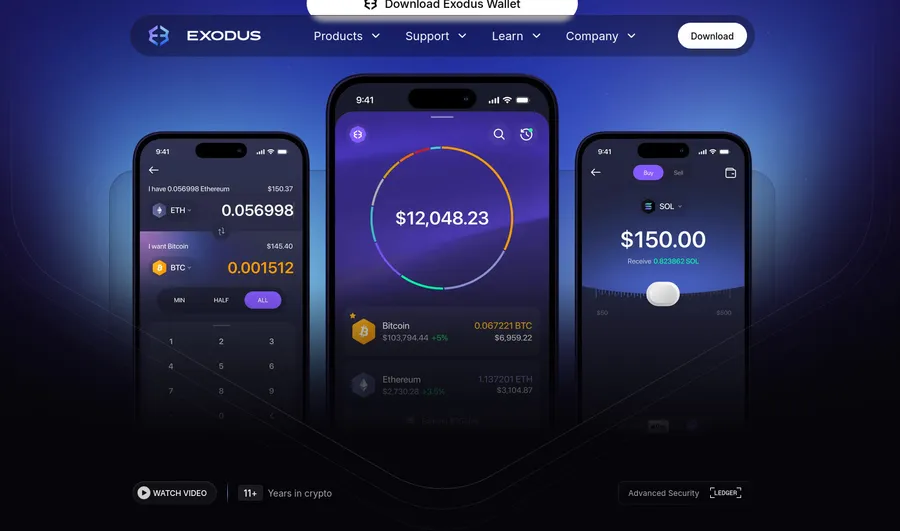 کیف پول Exodus چیست؟ | معرفی بهترین کیف پول های ارز سولانا | صرافی ارز دیجیتال کیف پول من