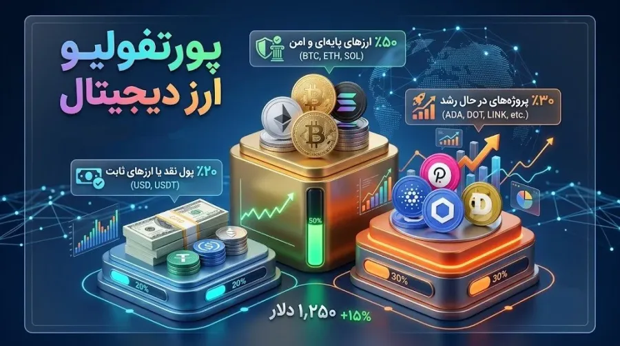 آموزش گامبهگام ساخت یک سبد سرمایهگذاری ارز دیجیتال | کیف پول من