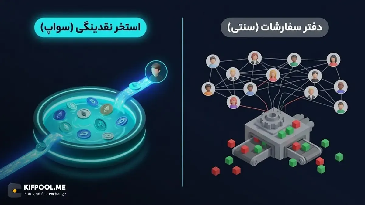 مکانیسم اجرای سواپ و نحوه تعامل کاربر با استخرهای نقدینگی | کیف پول من