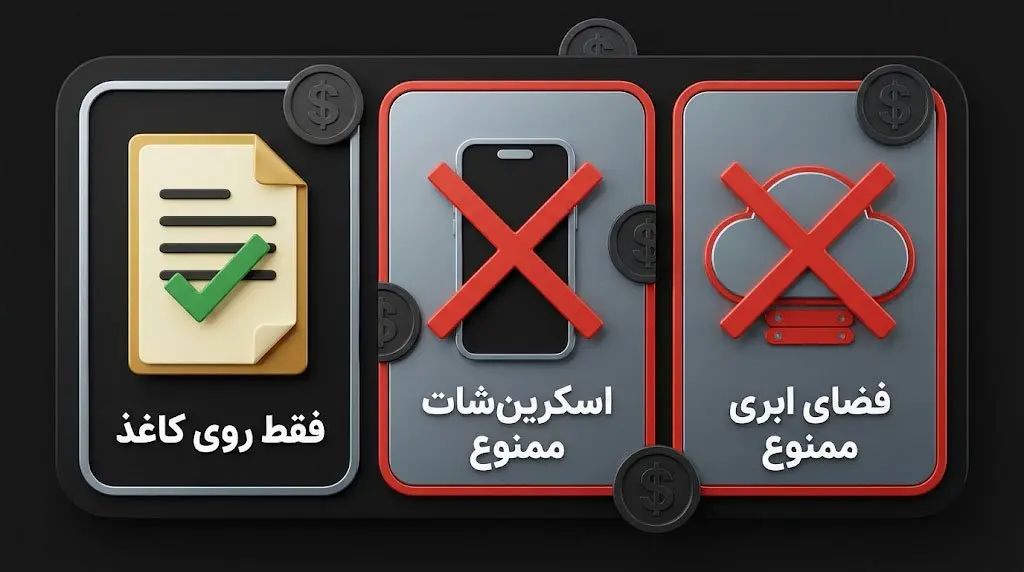 اهمیت ذخیرهسازی امن عبارت بازیابی 12 کلمهای | صرافی کیف پول من
