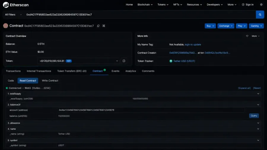 آموزش جستجو و تایید قرارداد در سایت اتراسکن (Etherscan) | صرافی کیف پول من