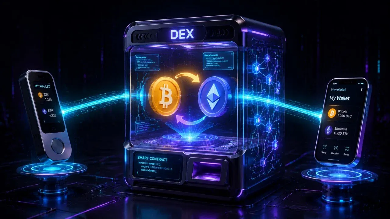صرافی غیرمتمرکز یا DEX چگونه بدون نیاز به واسطه و ناظر مرکزی کار می‌کند؟ | کیف پول من